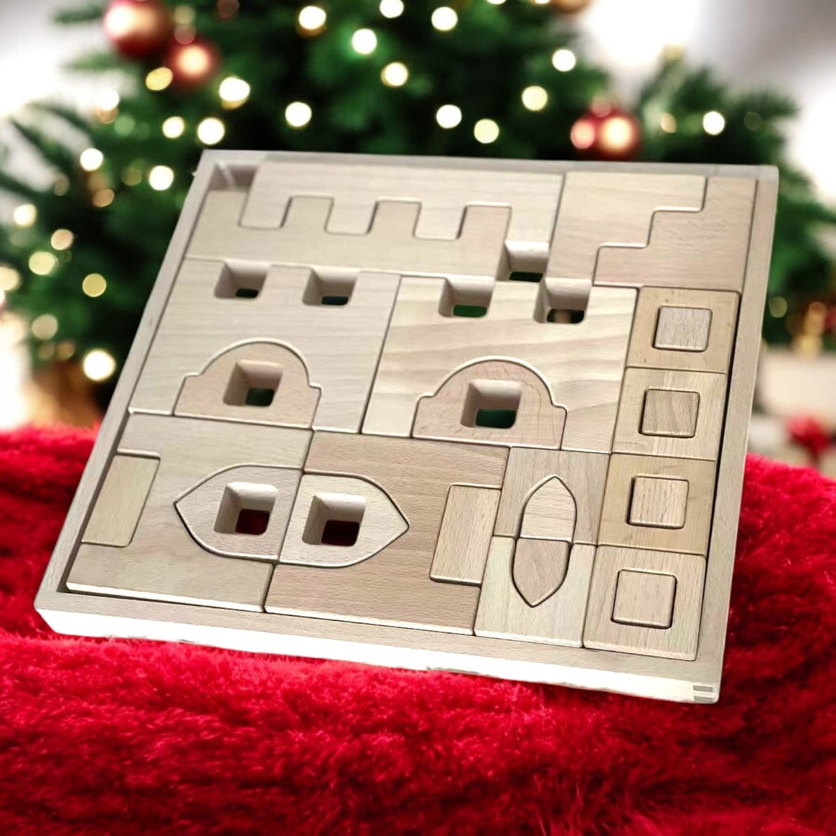Architectural Beechwood Blocks – 21- or 26-Piece Set by Green Elephant Home and Toys