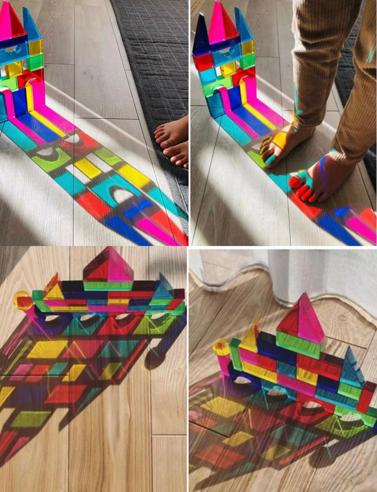 28-Piece Translucent Acrylic Building Block Set with Tray – view 8