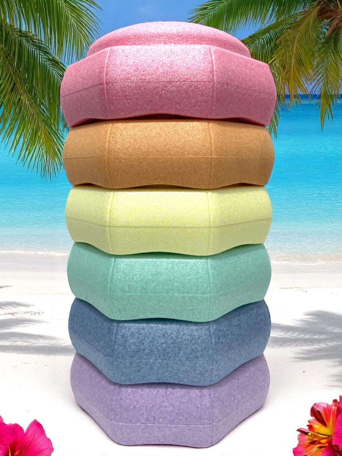Pastel Rainbow EPP Stepping Stones – 4 or 6 Piece Set – product image 1