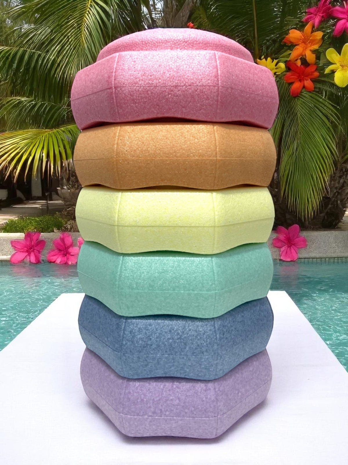Pastel Rainbow EPP Stepping Stones – 4 or 6 Piece Set – product image 3