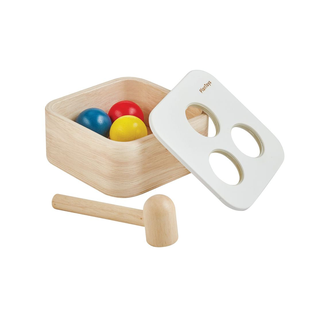 PlanToys Wooden Punch and Drop Ball Bin