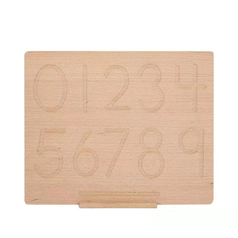 Green Elephant Reversible Wooden Number Tracing Board