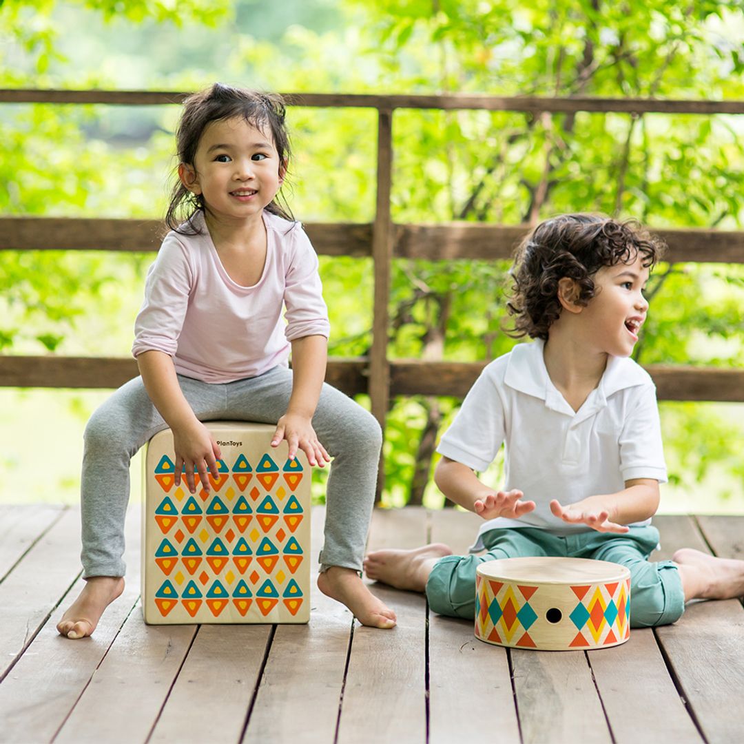 PlanToys Rhythm Box II Wooden Cajon Drum