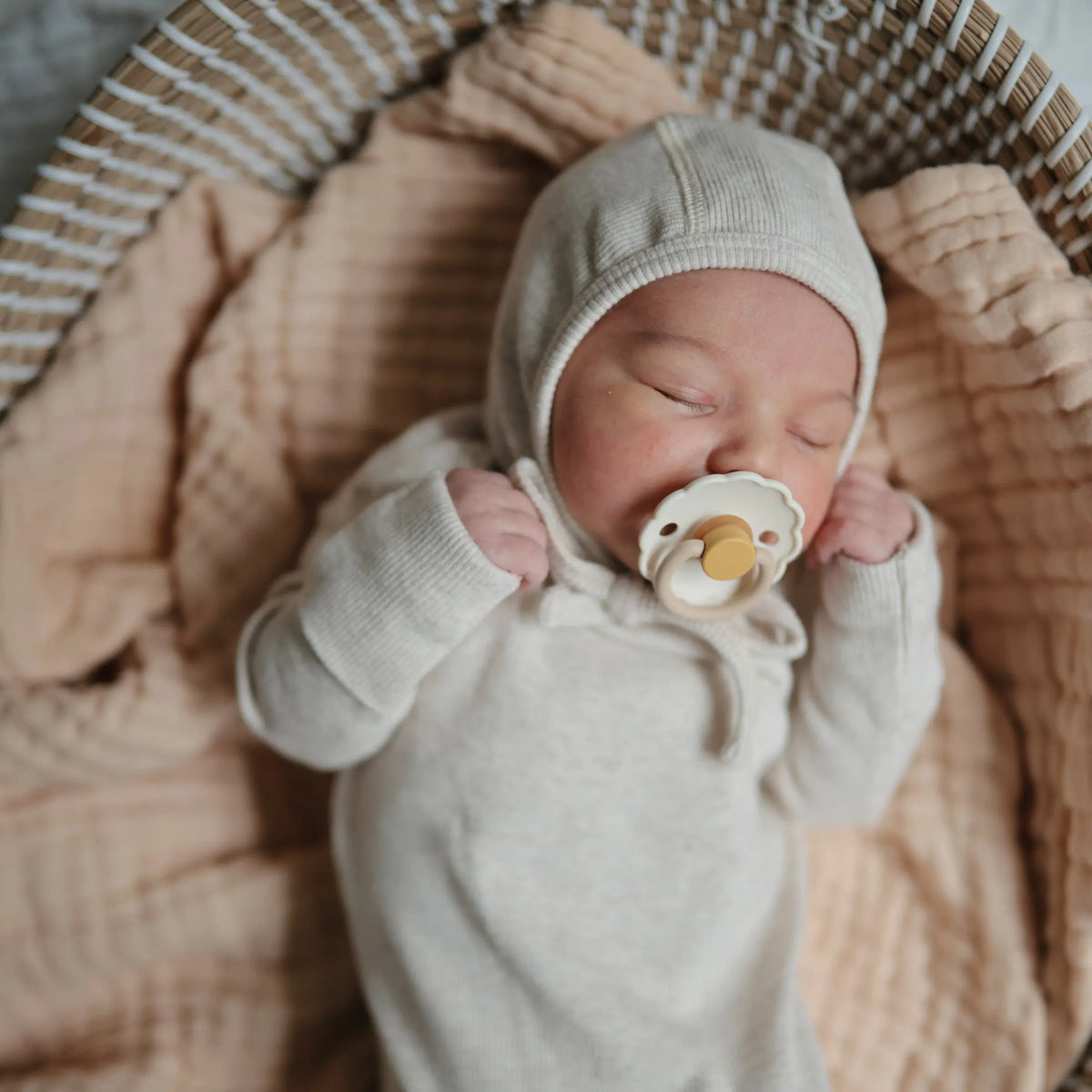 Ribbed Baby Bonnet | Baby Clothes | The Baby Penguin