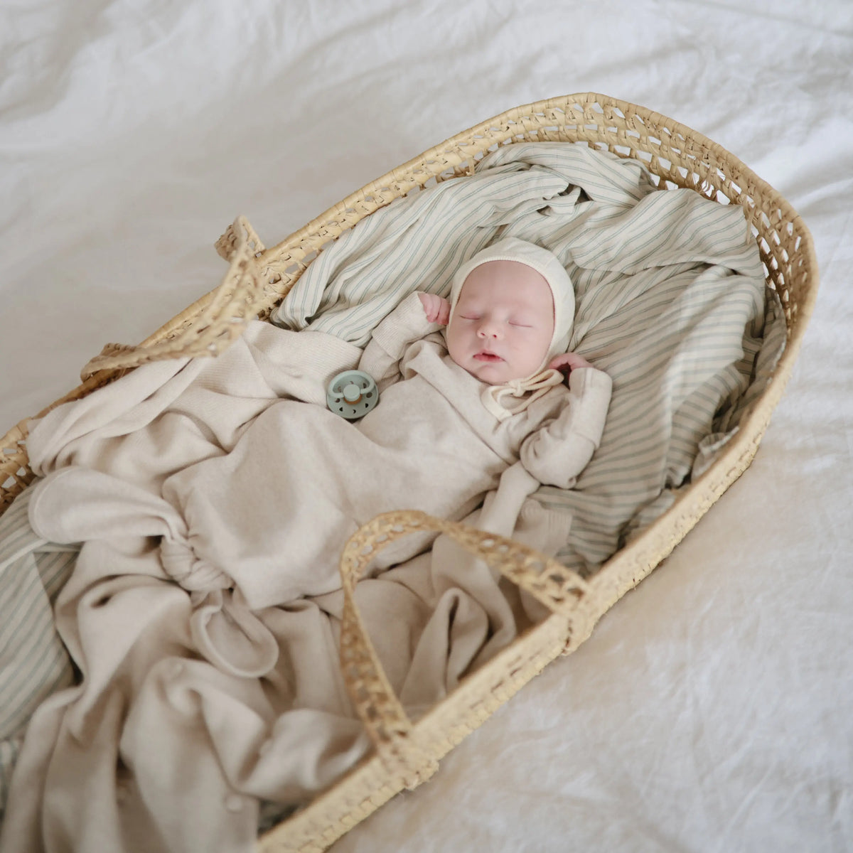 Ribbed Baby Bonnet | Baby Clothes | The Baby Penguin
