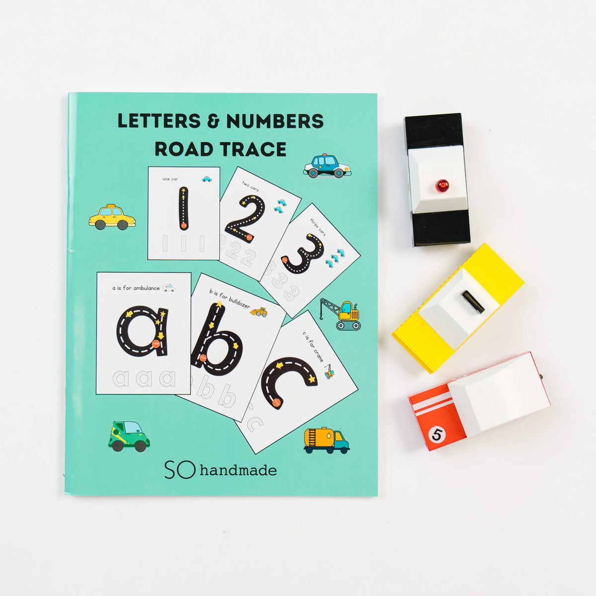 Road Trace Activity Book: Alphabet & Numbers Learning - The Baby Penguin