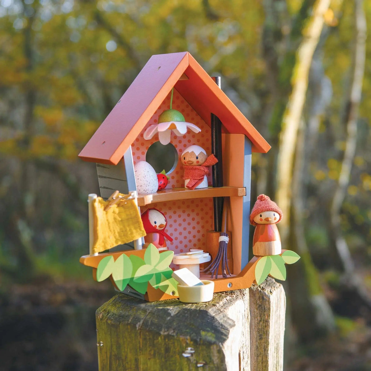 Tender Leaf Robin's Nest Box Wooden Bird Play Set