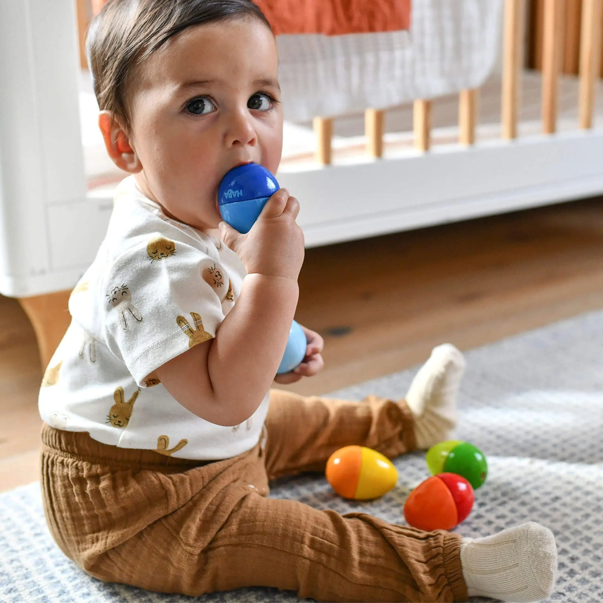 Set of 5 Wooden Musical Eggs | Musical | The Baby Penguin