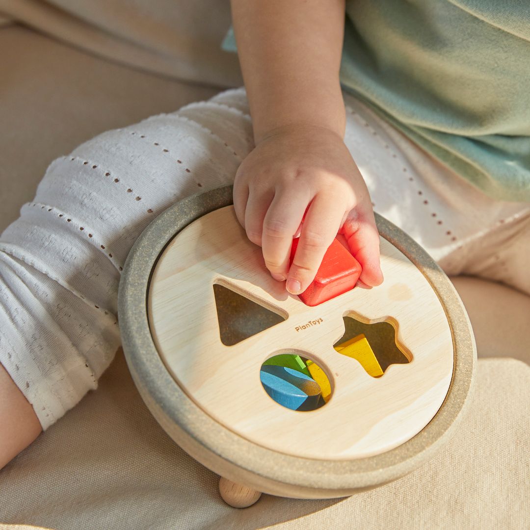 PlanToys Wooden Shape Sorting Bowl