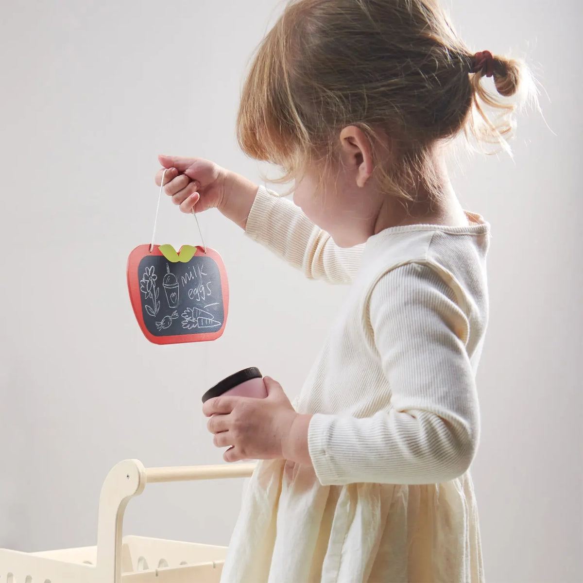 Tender Leaf Wooden Shopping Cart with Chalkboard