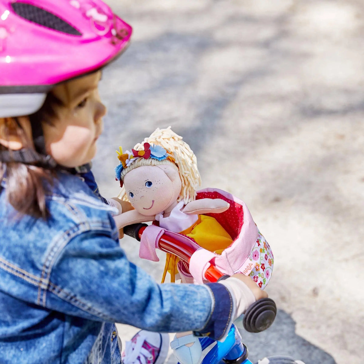 Soft Doll's Bike Seat Flower Meadow | Doll Accessories | The Baby Penguin