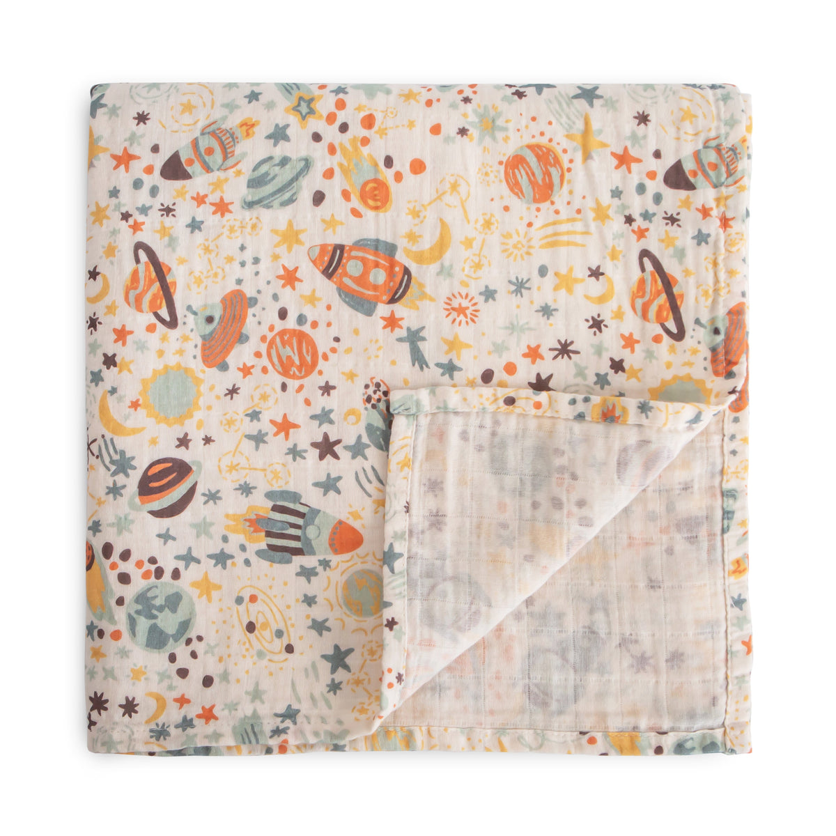 Organic Cotton Muslin Swaddle Blanket - The Baby Penguin