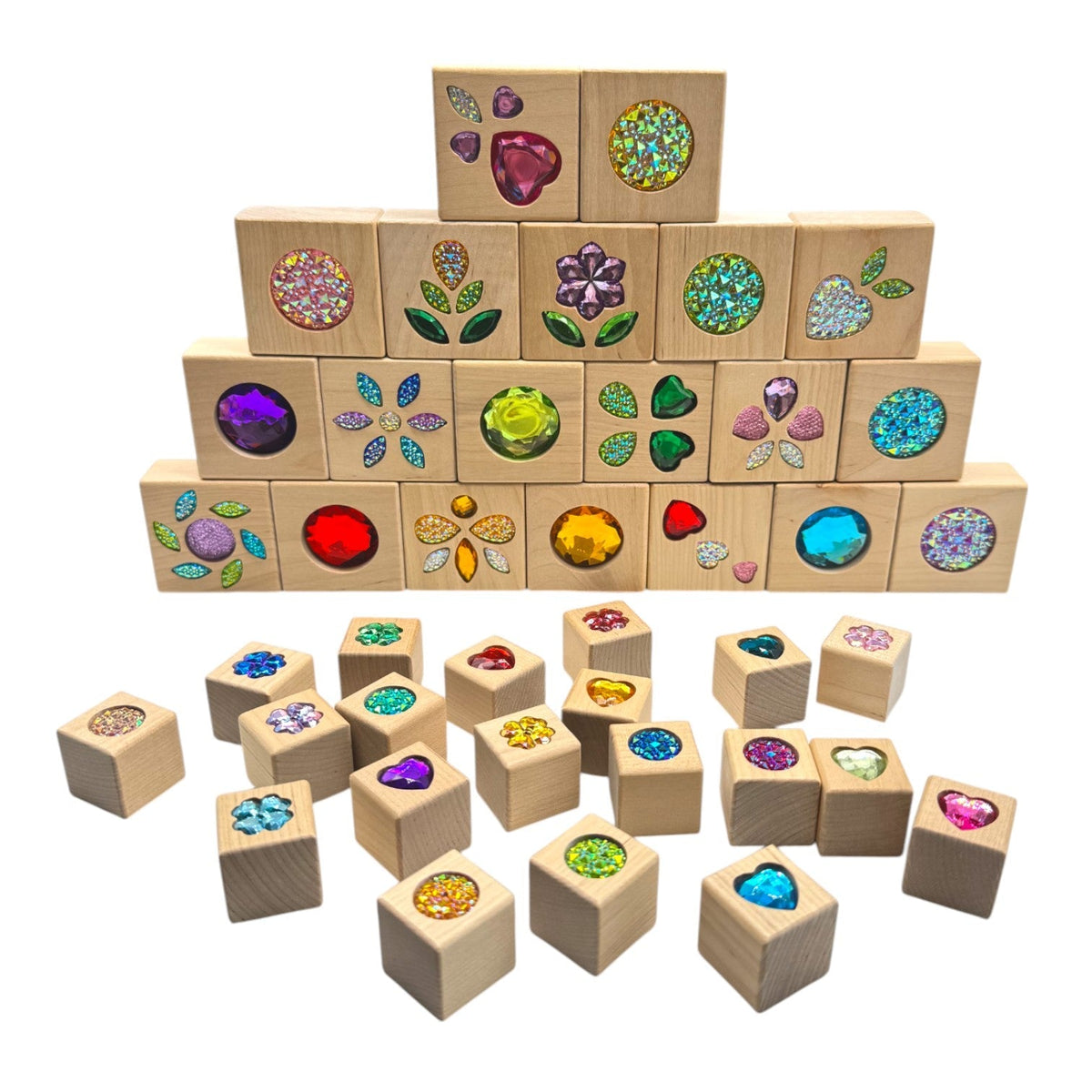 Sparkle Garden Gem Blocks – 30- or 40-Piece Set by Green Elephant Home and Toys – alternate view 11
