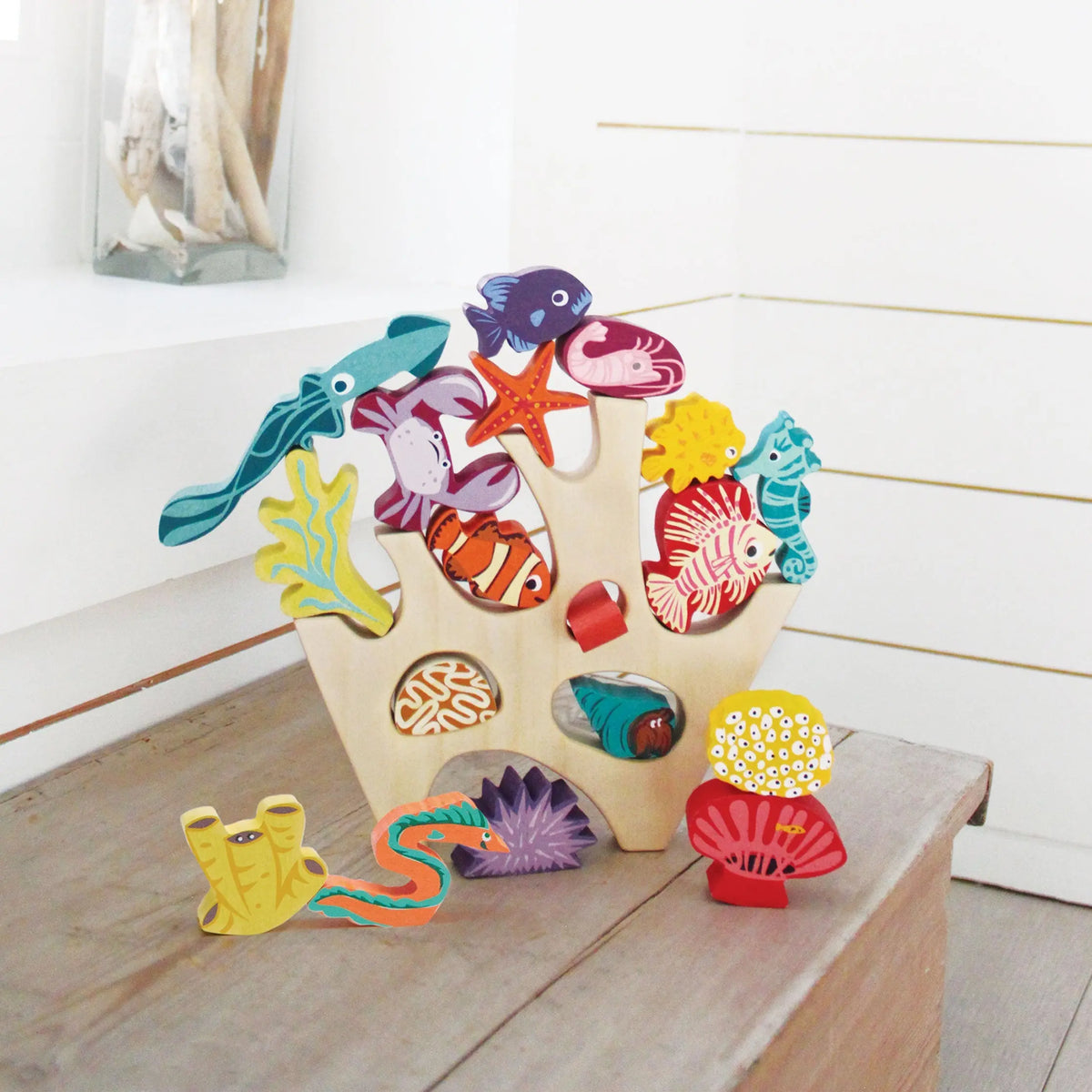 Tender Leaf Stacking Coral Reef Wooden Balance Toy