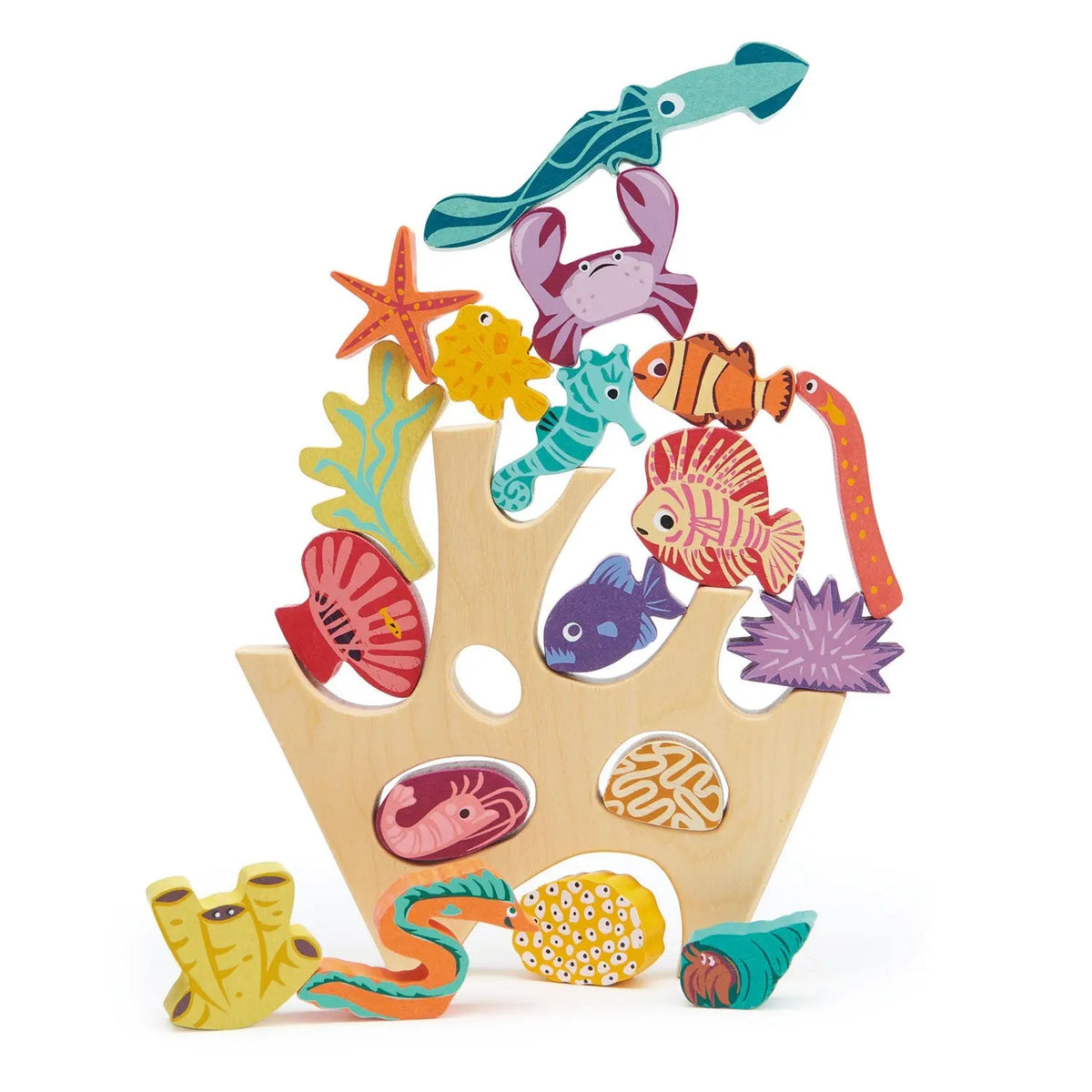 Tender Leaf Stacking Coral Reef Wooden Balance Toy