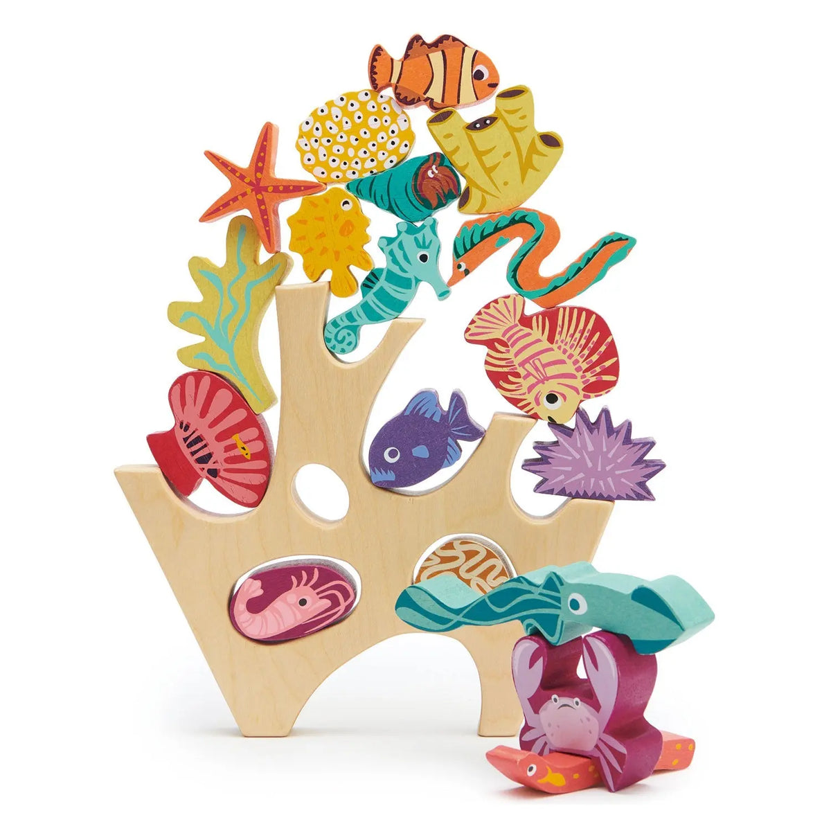 Tender Leaf Stacking Coral Reef Wooden Balance Toy