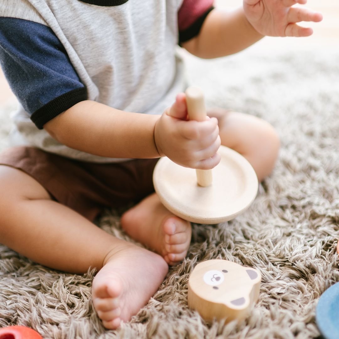 PlanToys Bear Wooden Stacking Ring Toy