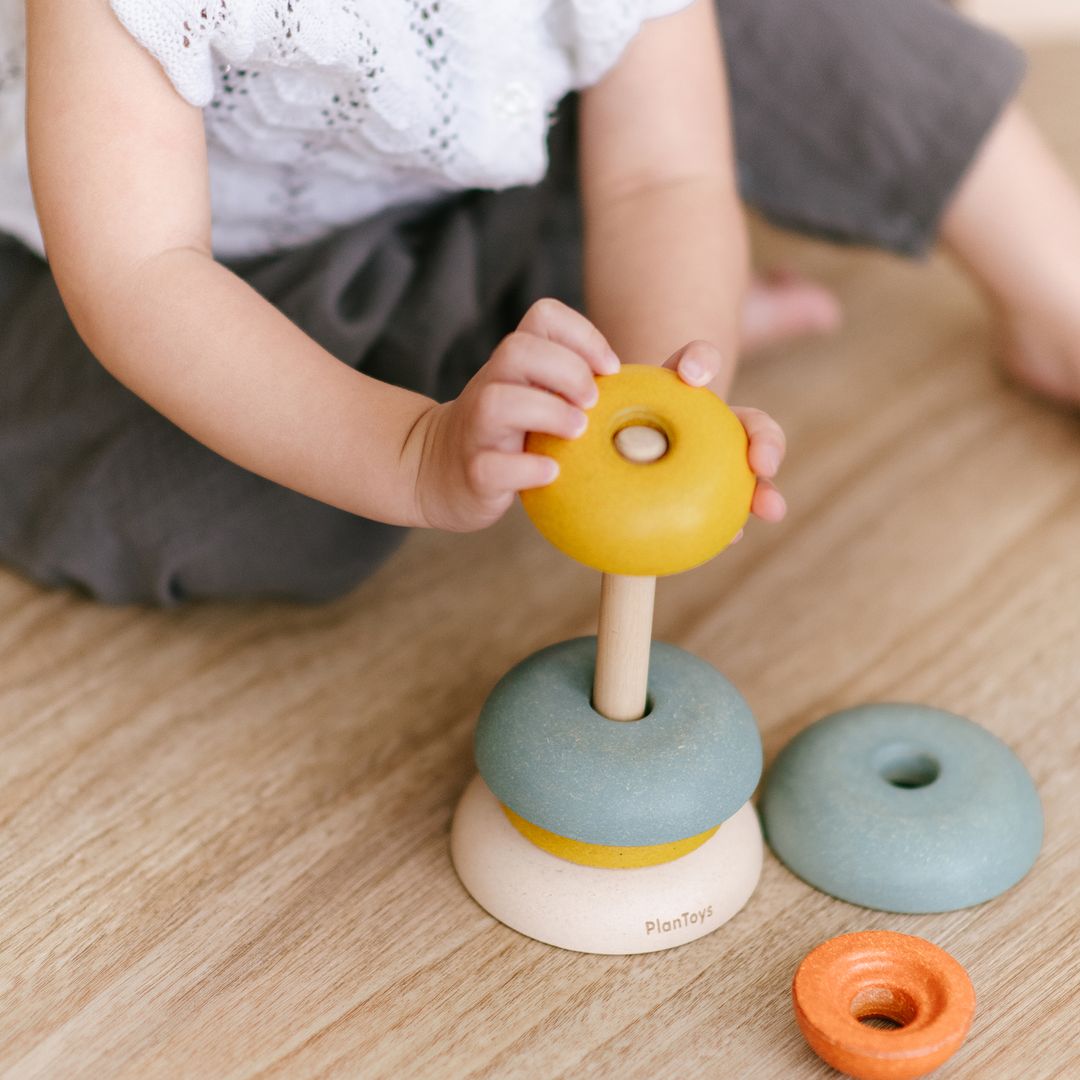 PlanToys Wooden Stacking Ring Cups