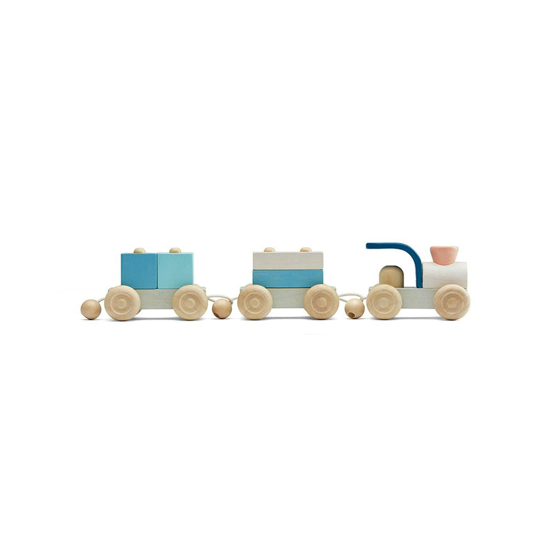 PlanToys Wooden Stacking Train Trio – Orchard