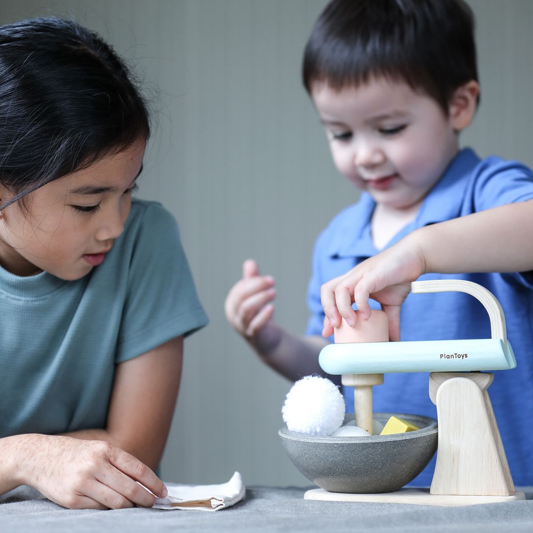 PlanToys Wooden Stand Mixer Pretend Baking Set