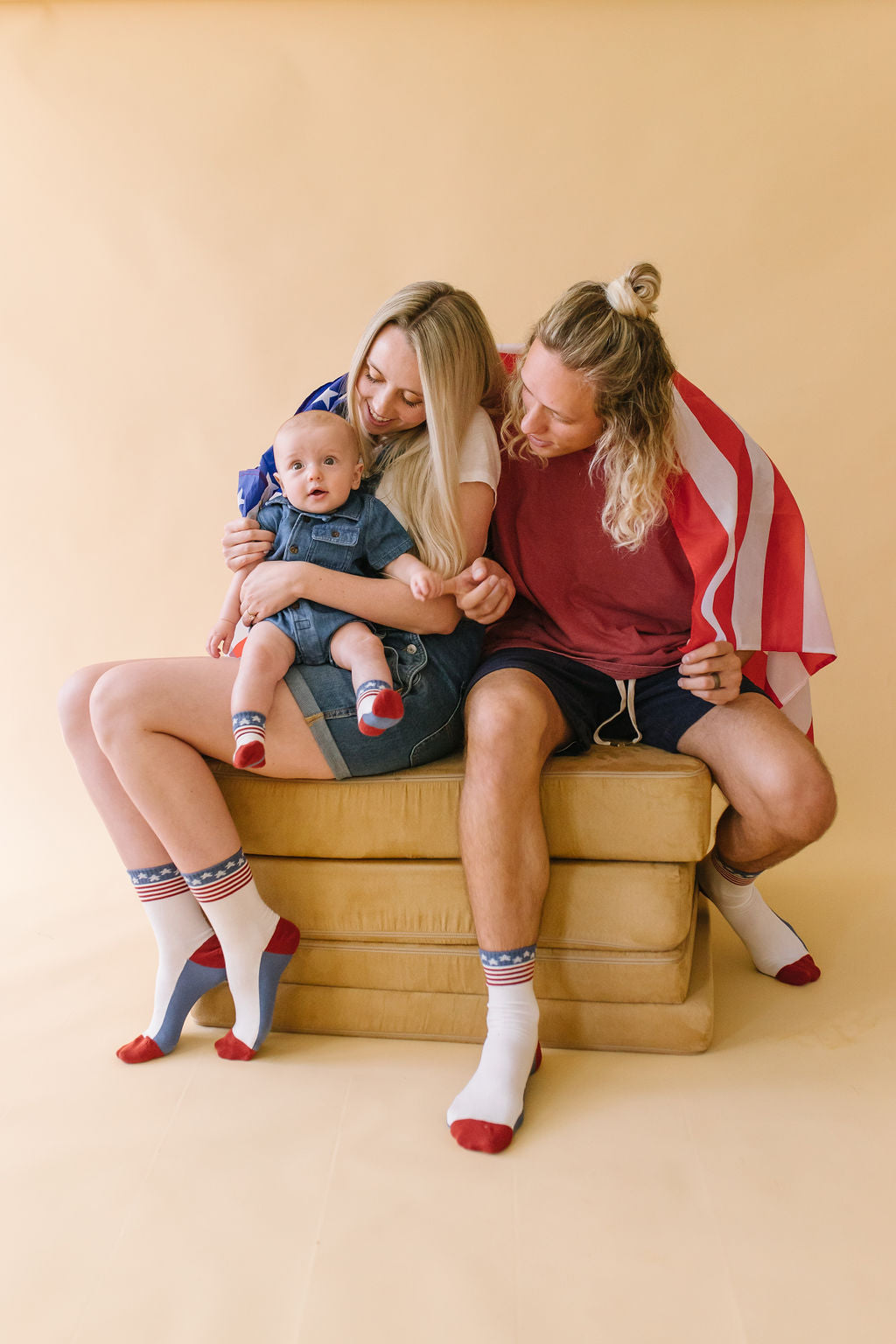 Stars and Stripes Sock - The Baby Penguin