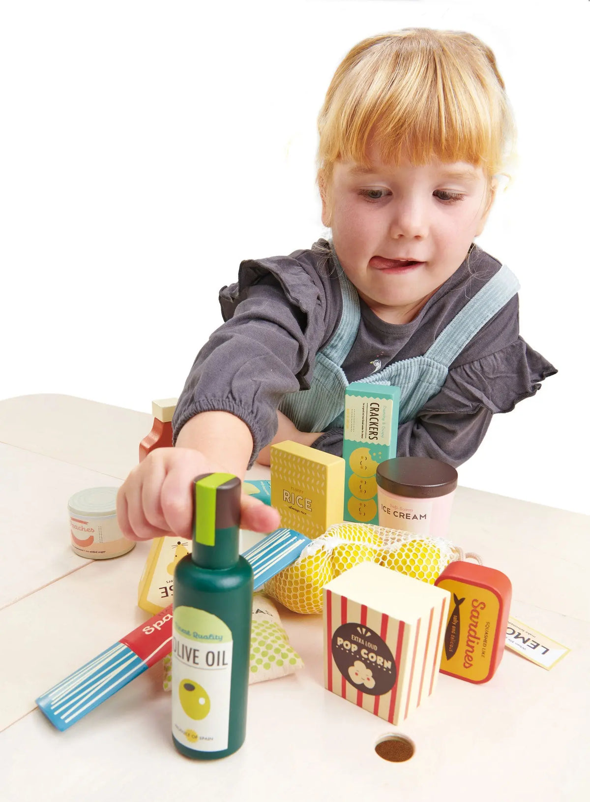 Tender Leaf Supermarket Grocery Wooden Play Food Set