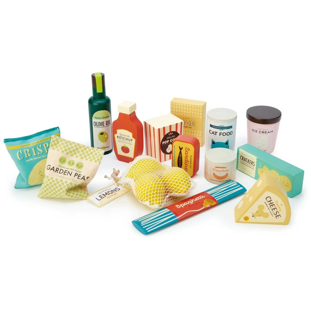 Tender Leaf Supermarket Grocery Wooden Play Food Set