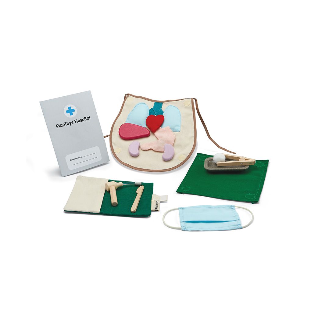 PlanToys Surgeon Pretend Play Set with Organ Mat