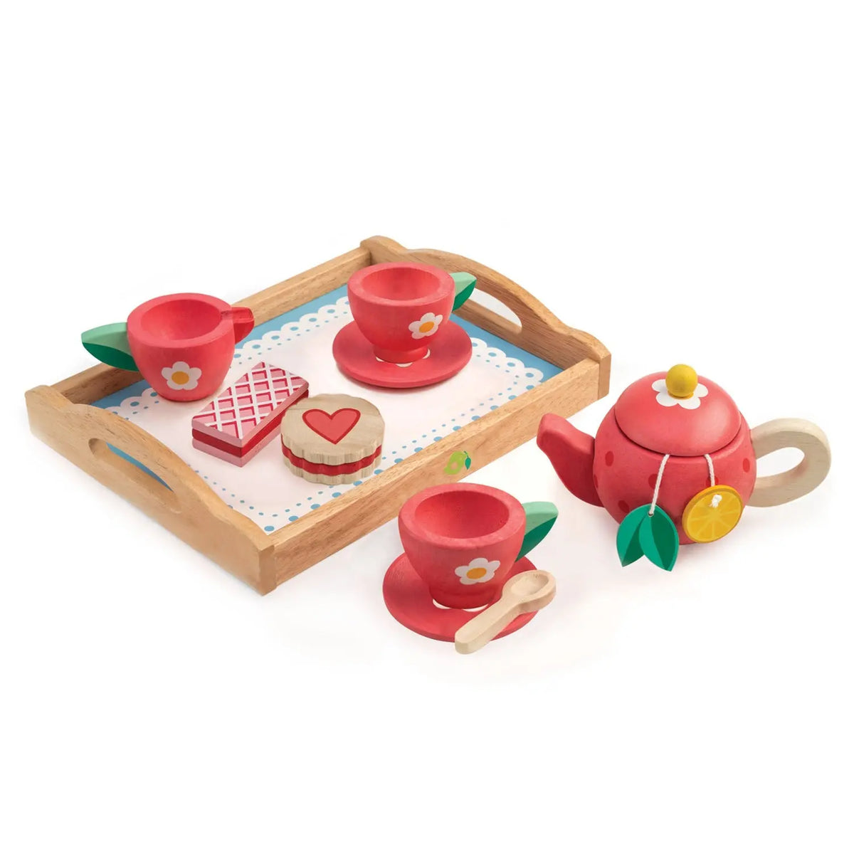 Tender Leaf Wooden Tea Tray Play Set