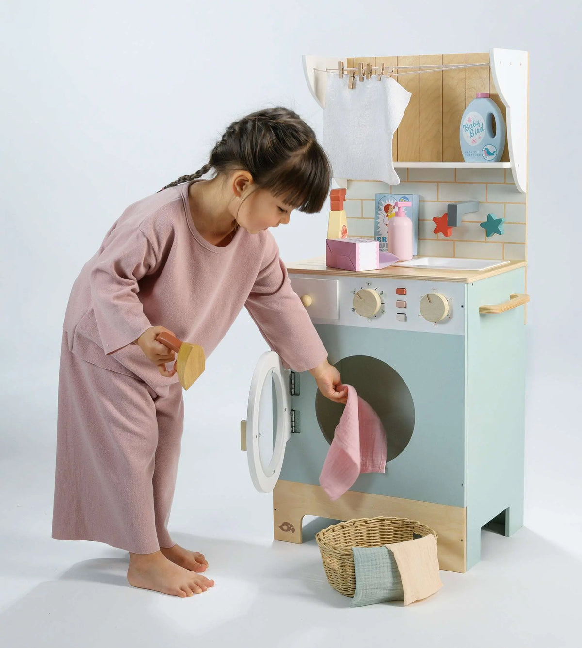 Tender Leaf Wooden Laundrette Pretend Laundry Station