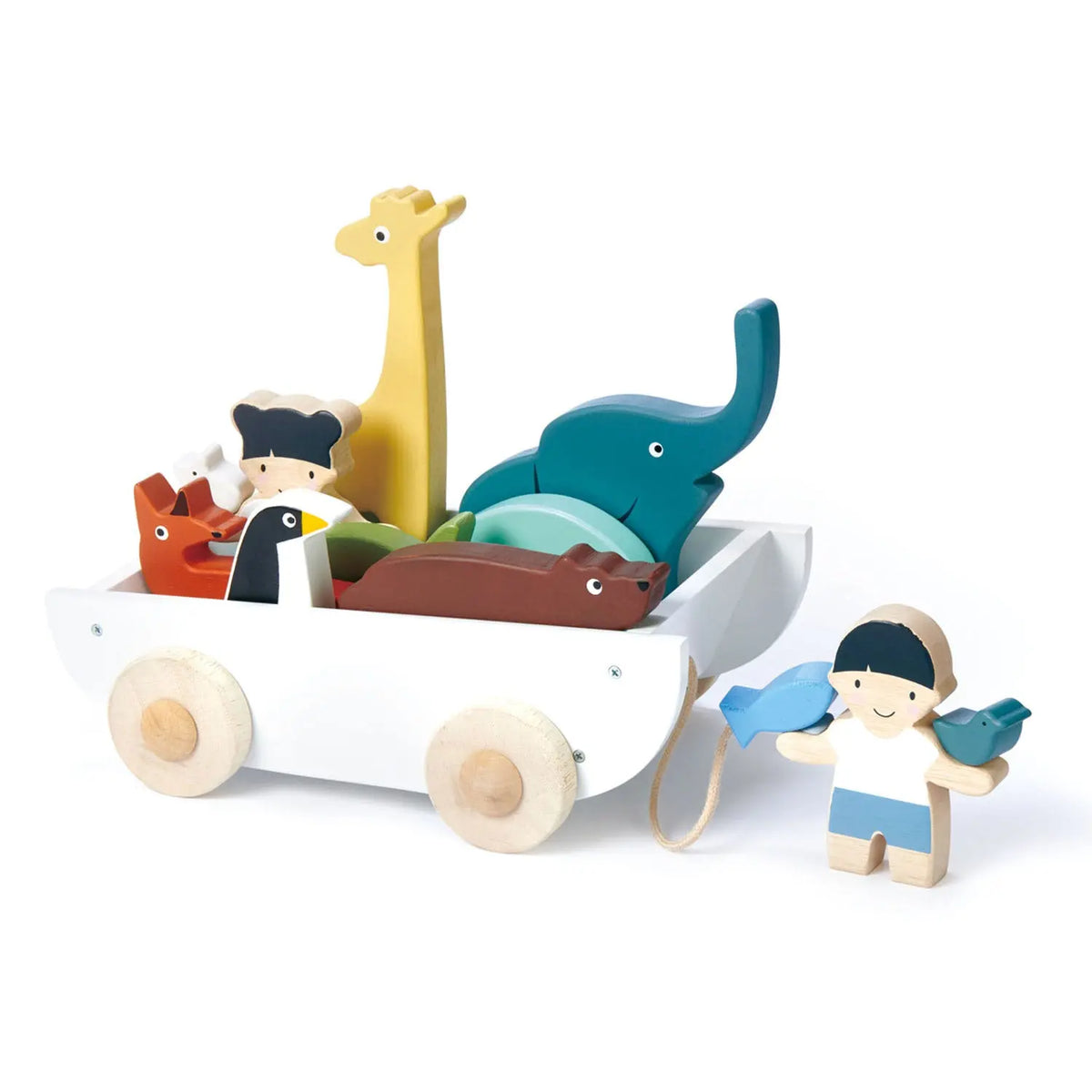 Tender Leaf The Friend Ship Wooden Pull-Along Boat