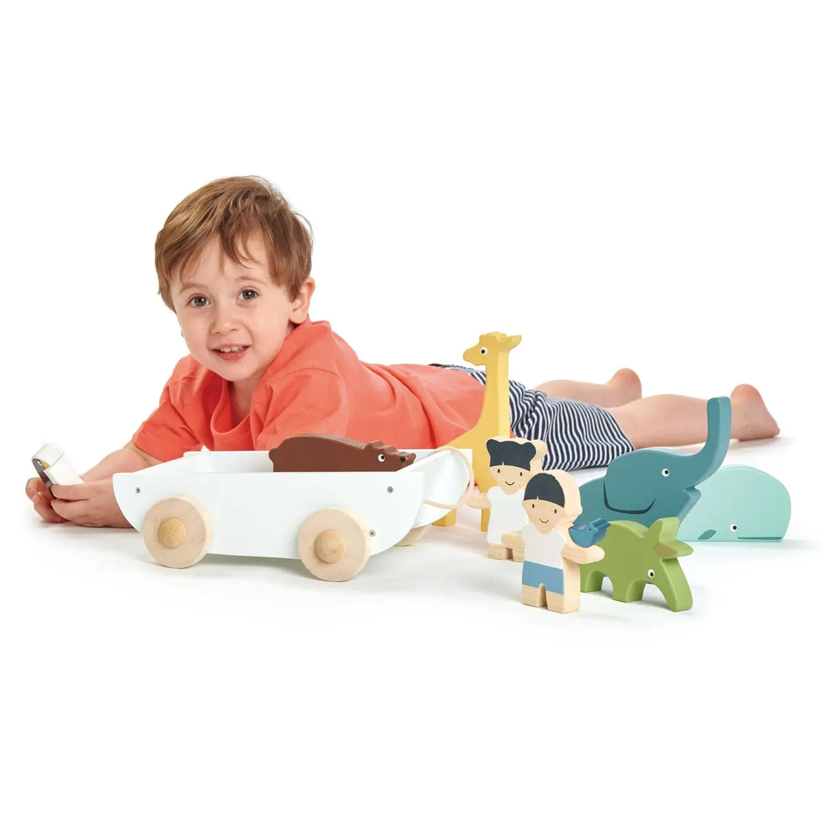 Tender Leaf The Friend Ship Wooden Pull-Along Boat