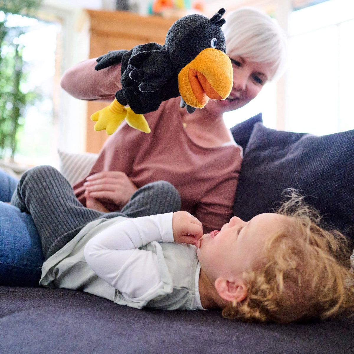 Theo the Raven Glove Puppet | Puppets & Theater | The Baby Penguin
