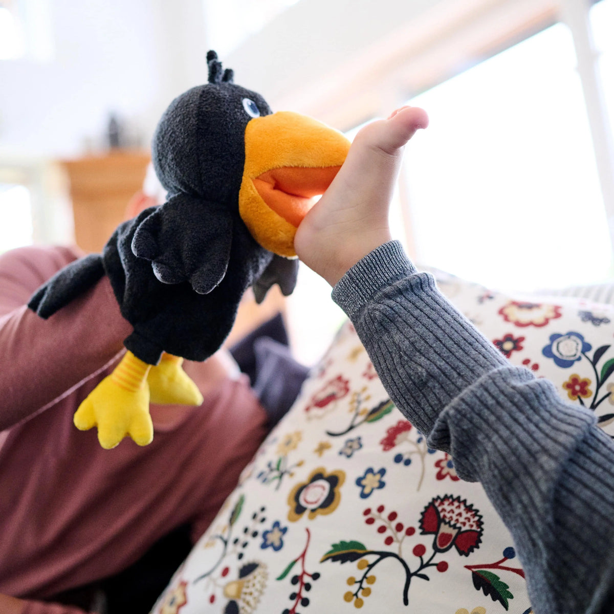 Theo the Raven Glove Puppet | Puppets & Theater | The Baby Penguin