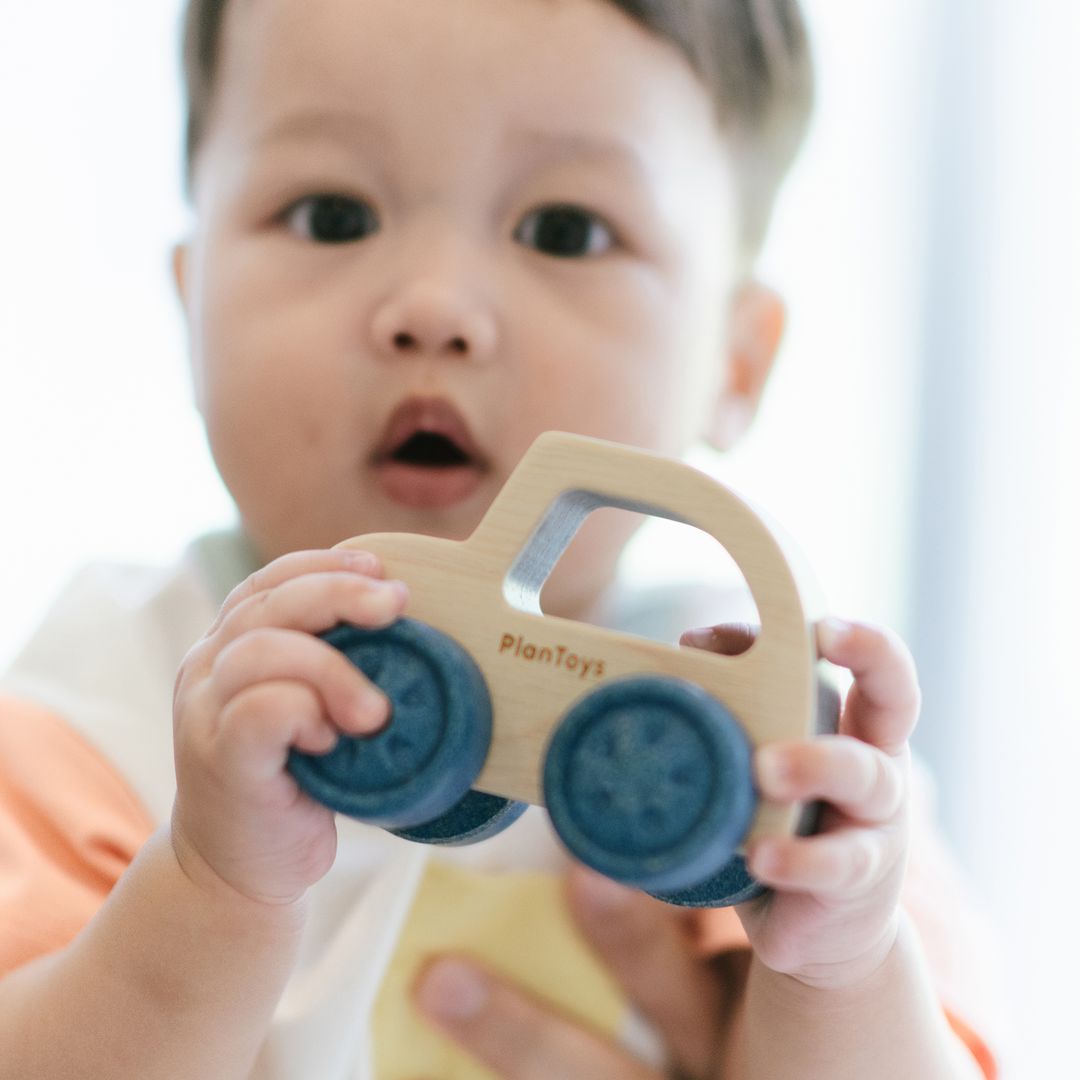 PlanToys Timber Trail EV Wooden Baby Car