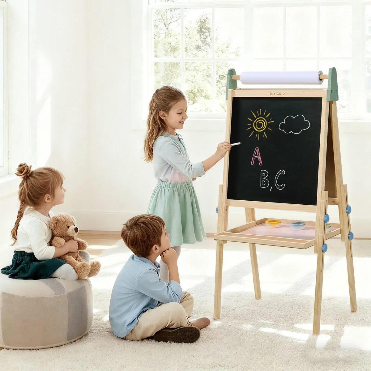 Tiny Land® 3-in-1 Art Easel for Kids - The Baby Penguin