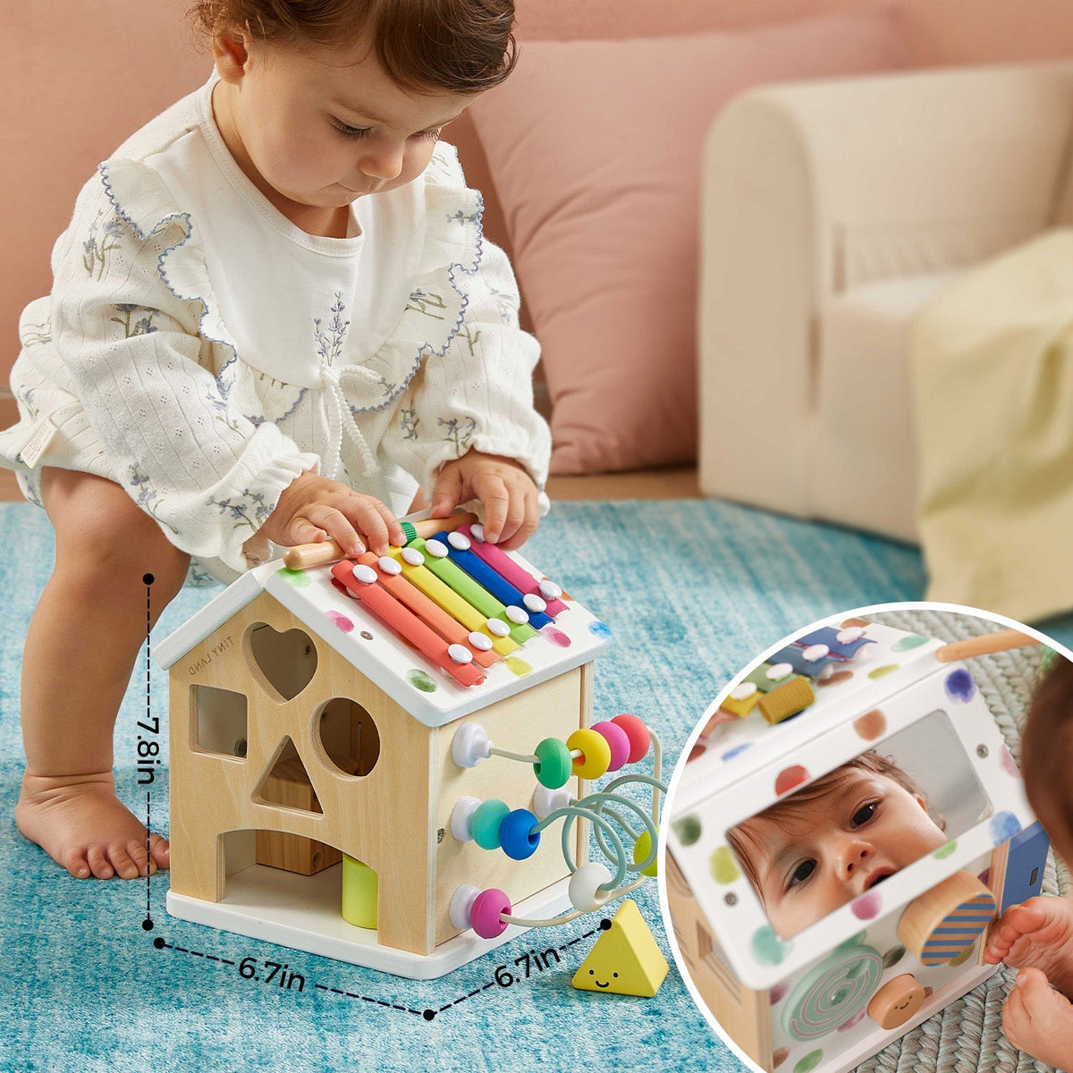 Tiny Land® Cottage Activity Cube - Rainbow - The Baby Penguin