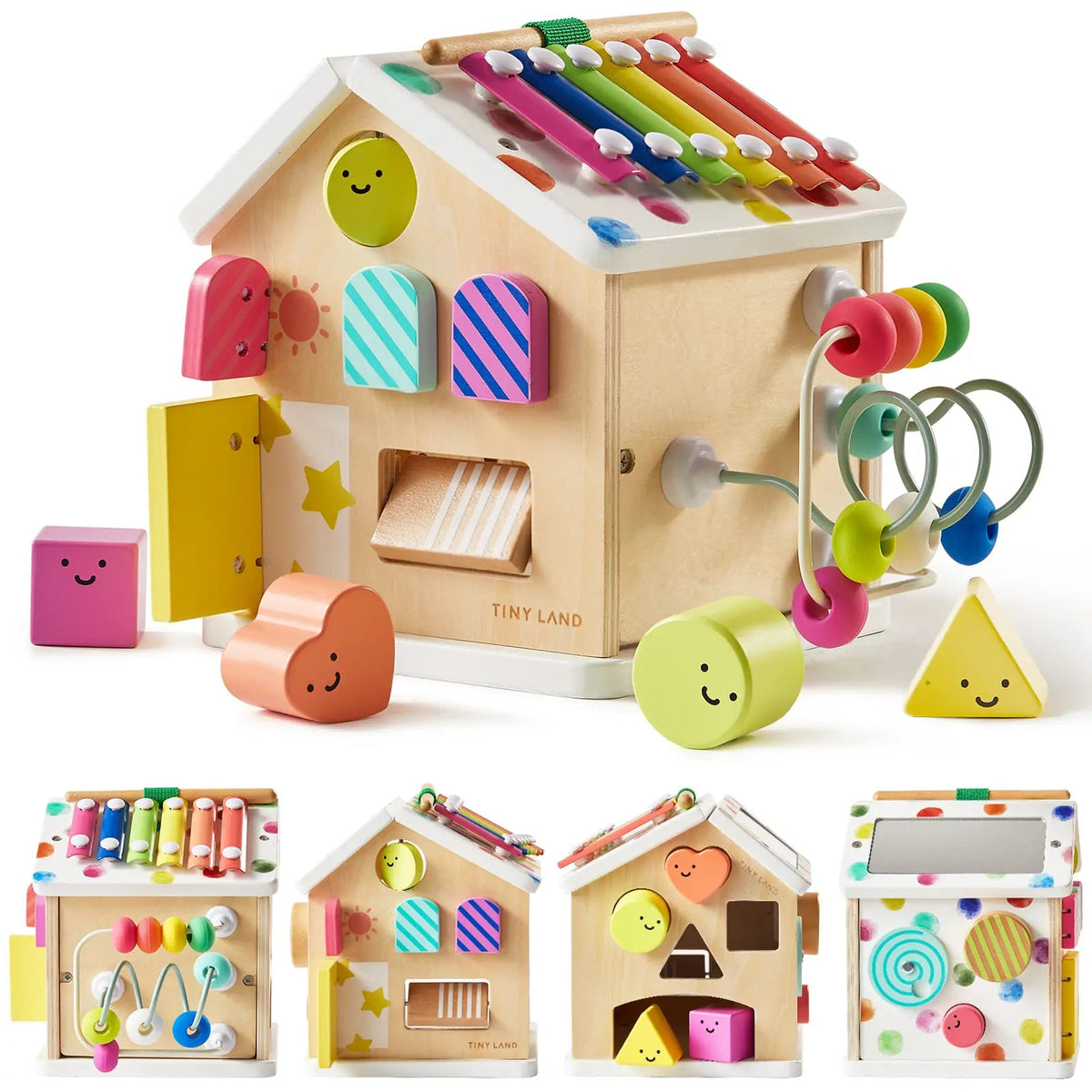 Tiny Land® Cottage Activity Cube - Rainbow - The Baby Penguin