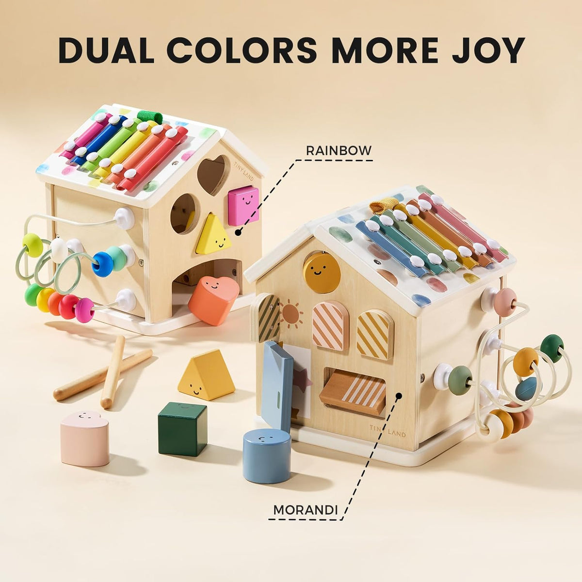 Tiny Land® Cottage Activity Cube - Rainbow - The Baby Penguin