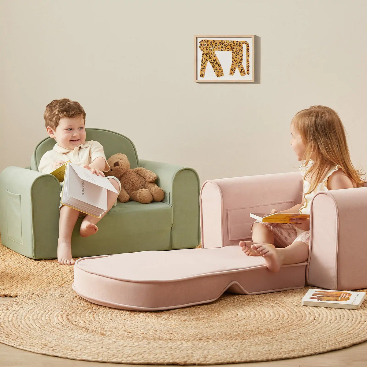 Tiny Land® GentleSnug Kid Chair - Sage - The Baby Penguin
