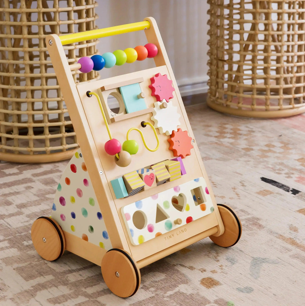 Tiny Land® Premium Natural Wooden Activity Walker by Tiny Land INC – additional product view