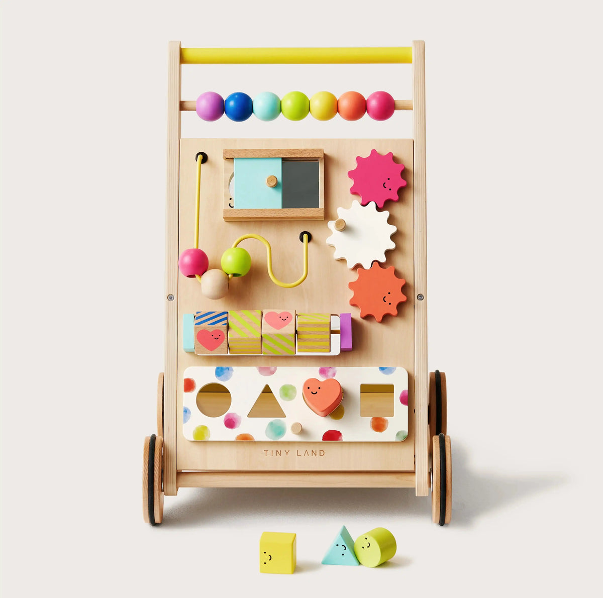 Tiny Land® Premium Natural Wooden Activity Walker | baby walker | The Baby Penguin