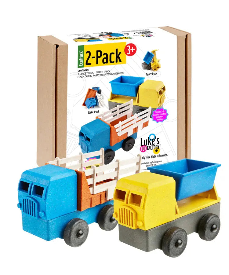 Luke's Toy Factory Stake & Tipper Truck Set – 2 Pack by Luke's Toy Factory – product image 1