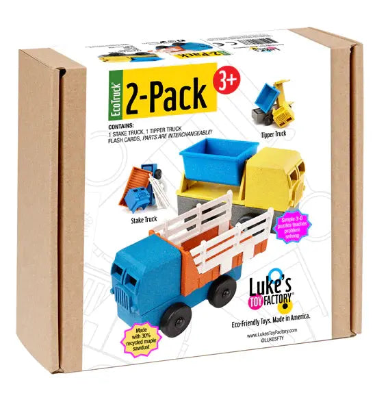 Luke's Toy Factory Stake & Tipper Truck Set – 2 Pack by Luke's Toy Factory – product image 3