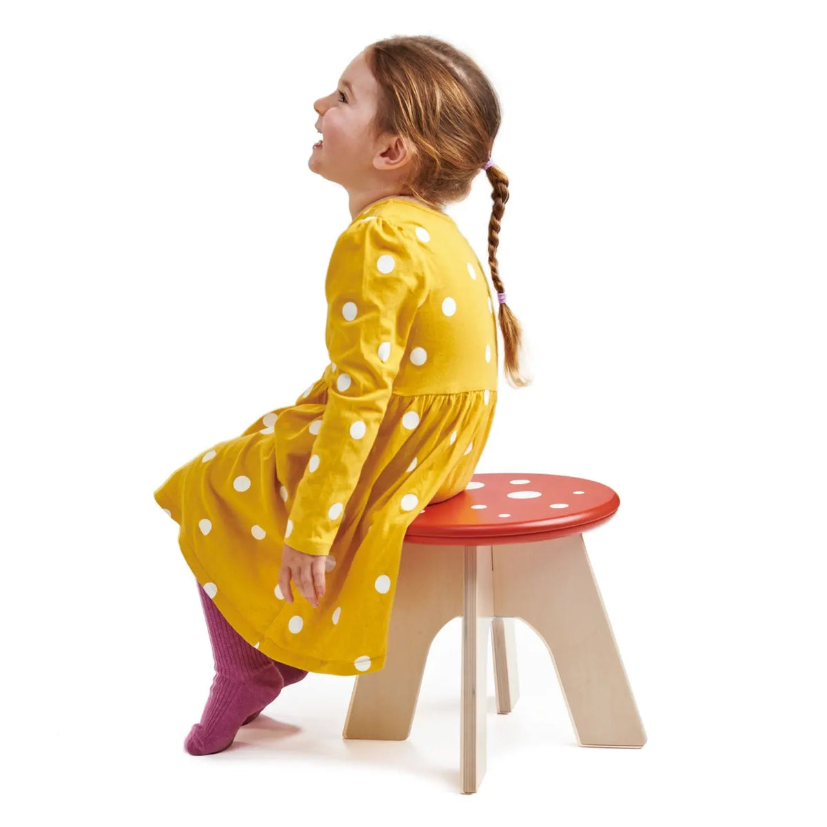 Tender Leaf Toadstool Wooden Stool for Kids