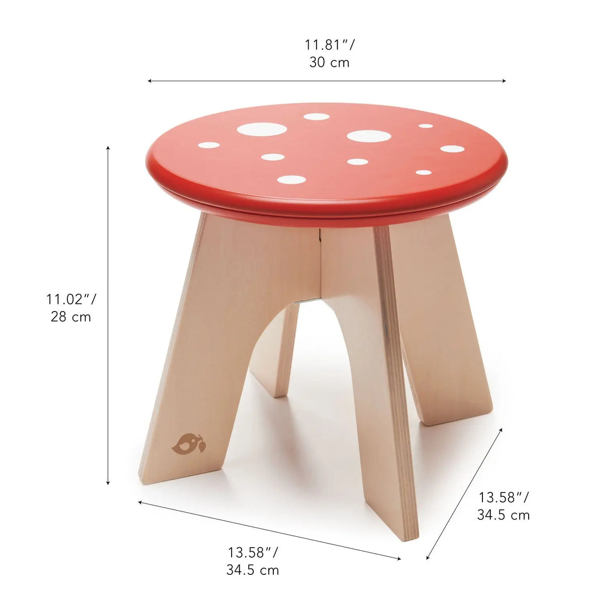 Tender Leaf Toadstool Wooden Stool for Kids