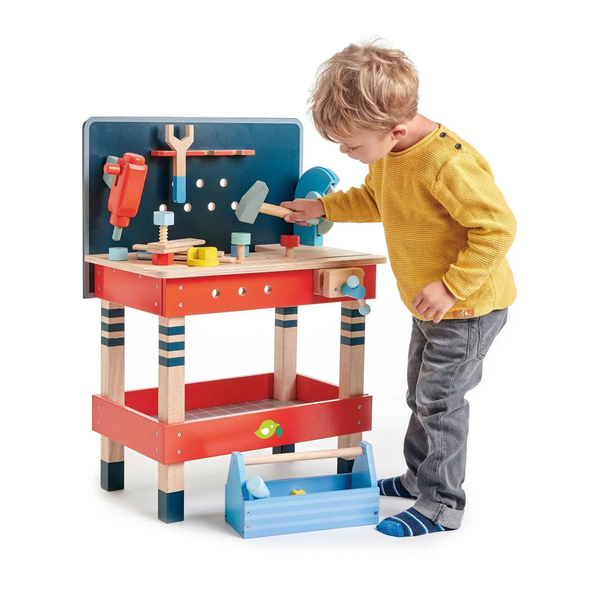 Tender Leaf Wooden Tool Bench with Toy Tools