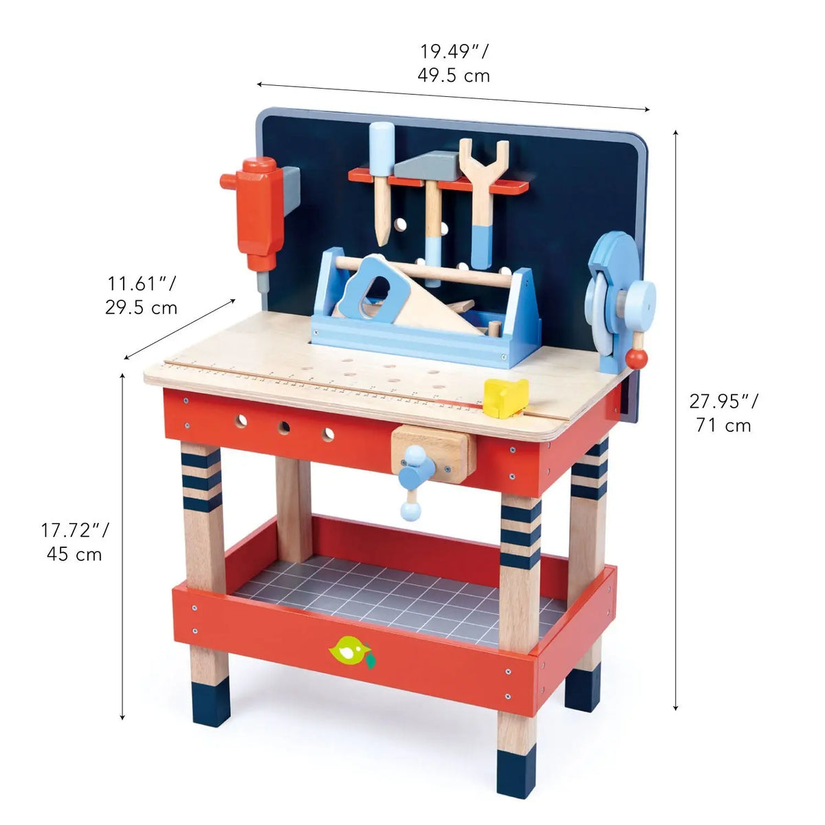 Tender Leaf Wooden Tool Bench with Toy Tools