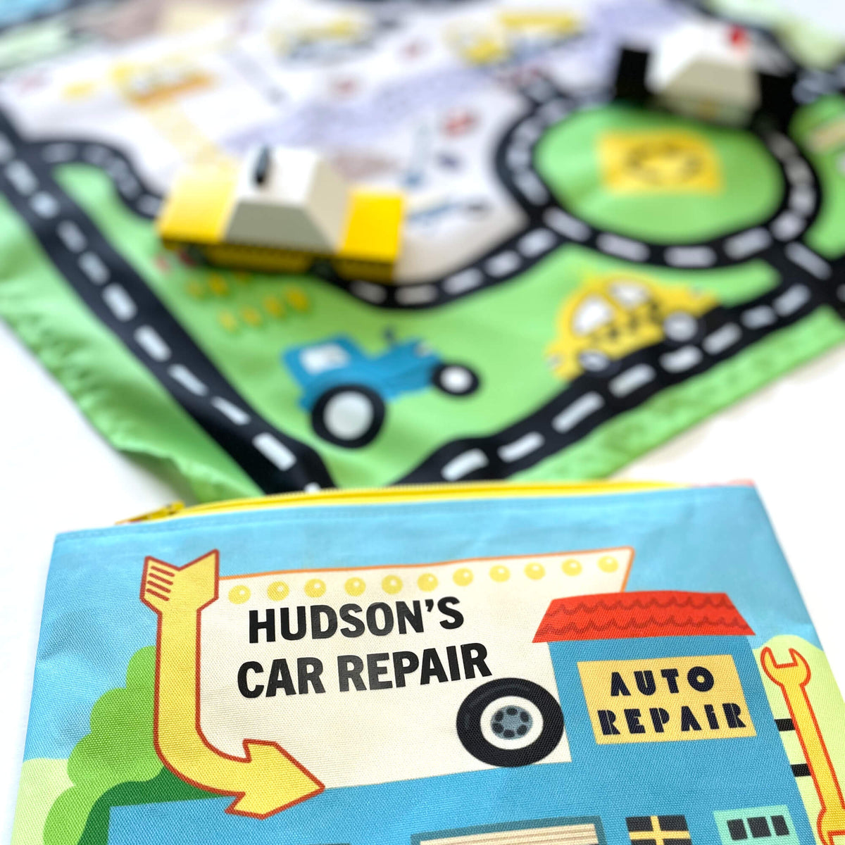 Toy Car Mat & Pouch: All-in-one Travel Entertainment! | Pretend Play | The Baby Penguin