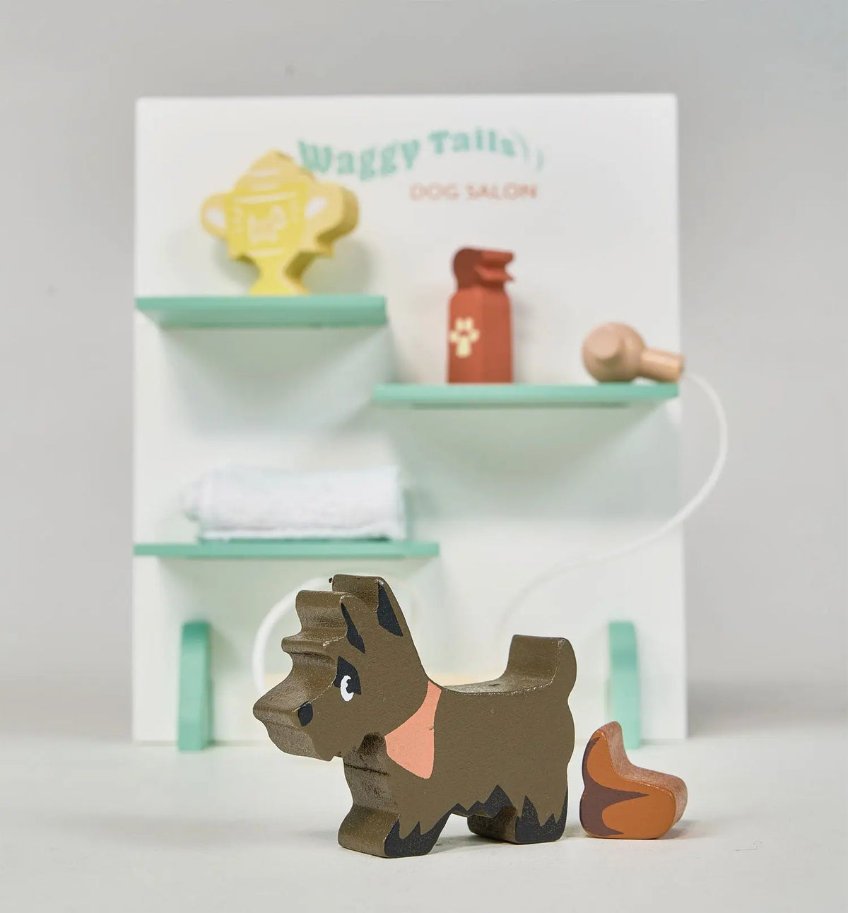 Tender Leaf Waggy Tails Wooden Dog Salon Play Set